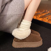 【特妮娜 绒圈松糕雪地靴】简约百搭 增高5CM 帮高8cm修饰腿型 做工精细不掉毛 柔软亲肤 舒适不磨脚 防滑大底 材质轻便 商品缩略图5