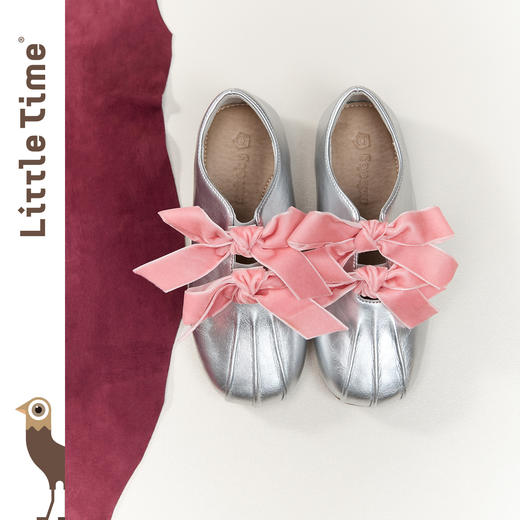 littletime女童皮鞋2025秋新款儿童公主风蝴蝶结复古芭蕾舞鞋单鞋 商品图3