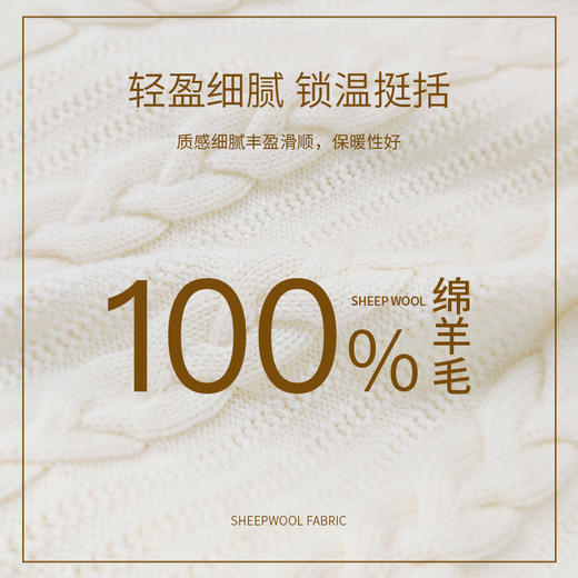 【商场款】CNI5972 “ 扭花马甲 ” 纯净的奶酪白 半高领毛织马甲 有调性高颜值叠穿好看 商品图11