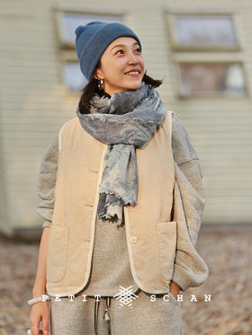 PETIT SCHAN小闪 CLO#940 Silly Billy 小憨憨 亚麻棉灯芯绒3M黑科技棉服马甲