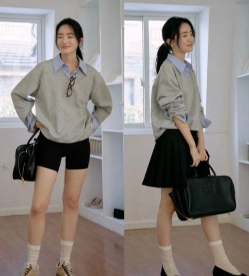 老米优品🎈3-7天！MIU系 《空气层假两件衬衫领卫衣》质感Q弹，自带蓄热力，超好看的设计款~ 商品图1