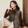 【年终特卖】熙世界琥珀流光风棉服马甲女冬季新款皮拼接毛绒翻领坎肩无袖外套 商品缩略图4