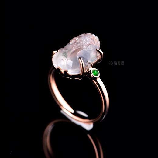 【好运来】玻璃种翡翠貔貅戒-JZ12210017 商品图1