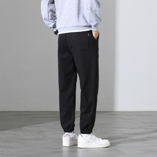 罗蒙秋冬休闲裤男士内里磨毛毛呢小锥裤抗皱易打理宽松版型显瘦长裤子 商品图6