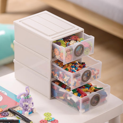 【茶花】伯纳抽屉式桌面收纳柜 商品图6