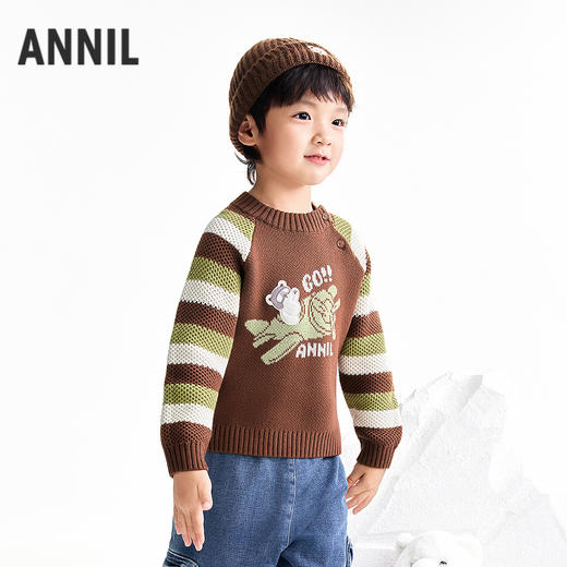 【实体店同款】男童中领针织上衣冬季新款安奈儿童装XB544026 商品图1