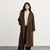 【10/29新品】熙世界廓形宽松长款毛呢大衣女冬季气质优雅棕色纯羊毛双面呢外套 商品缩略图4