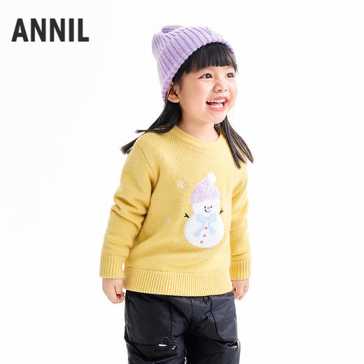 【实体店同款】女童圆领毛衫冬季新款安奈儿童装XG544014 商品图2