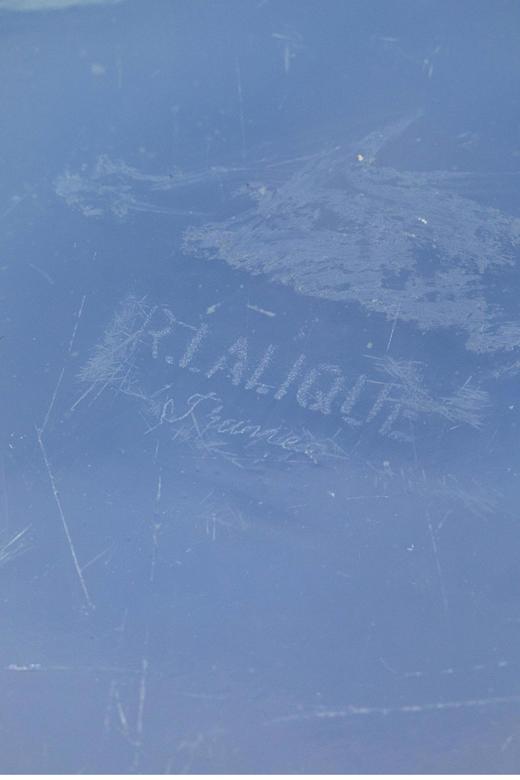 独角鹿西洋古董 1921年法国水晶工坊莱俪LALIQUE设计出品「Cyprins 锦鲤」主题欧泊水晶碗 商品图6