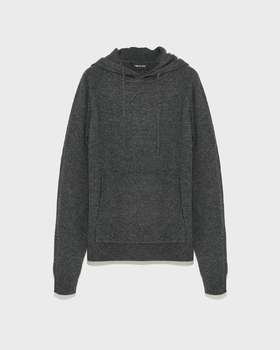 Yves Salomon - HOODIE KNITWEAR - CASTLE - 男装 - 针织衫 - ‌古堡灰‌