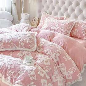 怕冷去拍！！重9斤-9.4斤！喜兹品牌！吊牌1299.9元【自营直发】梦蝶兔兔绒冬季保暖防静电四件套-喜出