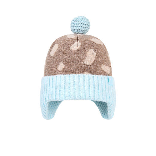 迷你巴拉儿童帽子男女童宝宝提花保暖护耳针织帽秋冬新款 商品图4