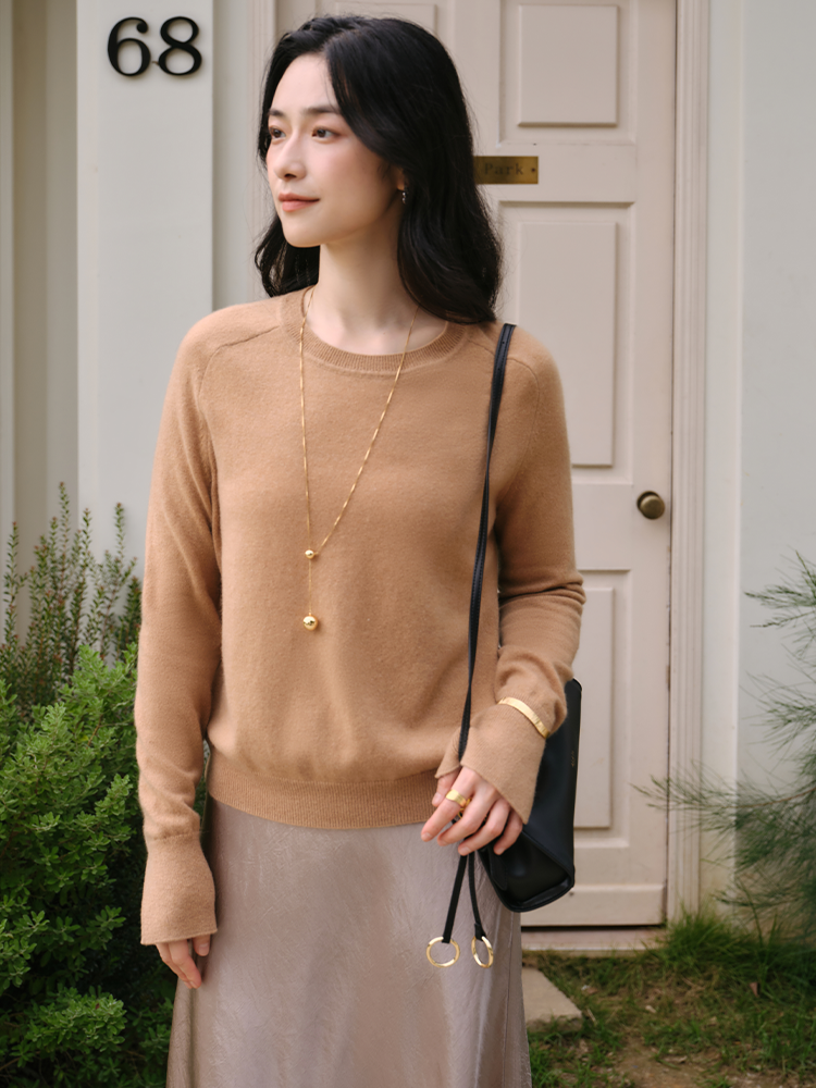 邓肯羊绒经典圆领套头毛衫FCF3CST057