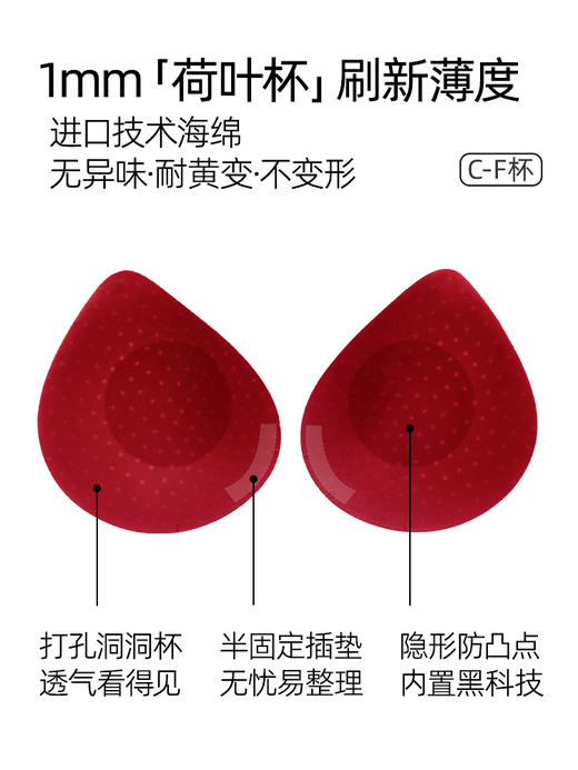 【小荷包】遐1mm荷叶杯凉感内衣女胸大显小大码无钢圈无痕文胸罩 商品图4