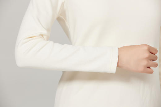 【素道】有机棉女士打底衫(厚款 )  小半领子 长袖女士上衣 修身打底衫  秋冬内搭 亲肤舒适 百搭 贴身保暖  [漳州仓] 商品图3