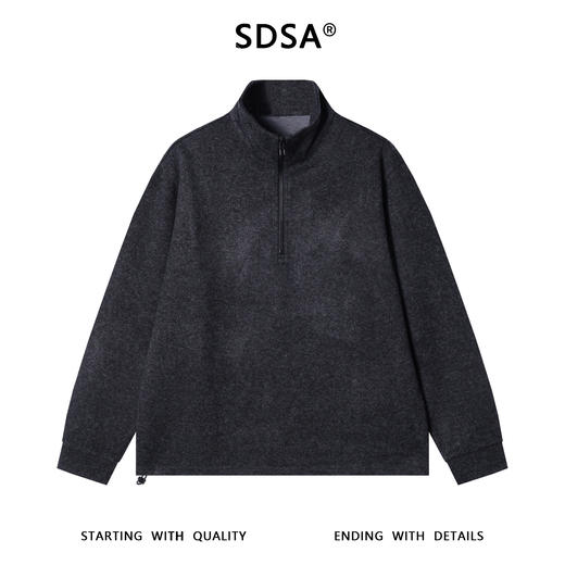 26T8792SDSA秋冬新款痞帅男装时尚半拉链立领卫衣百搭下摆设计百搭时尚 商品图1