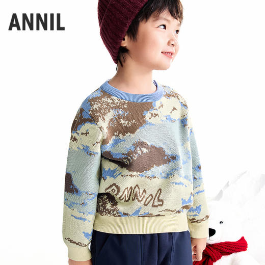 【实体店同款】男童圆领针织上衣冬季新款安奈儿童装XB544024 商品图1