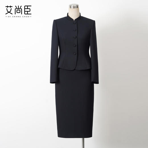 艾尚臣国风时尚套装女2025新款新中式西服外套高级感连衣裙两件套 商品图4