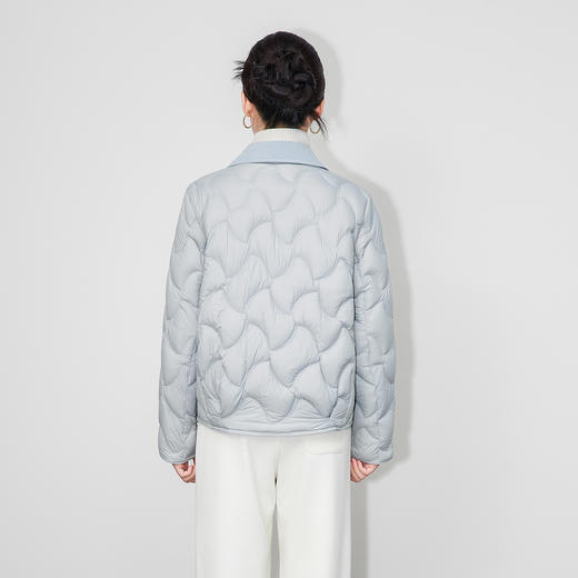 「高货wl」全新升级【铂金会员441/天猫589/差价148】(01945)洛诗琳撞料拼接90白鸭绒羽绒服2025冬季气质通勤保暖外套 商品图3