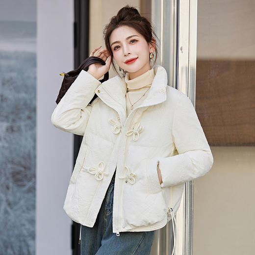 HR SNX2865新中式复古棉衣外套盘扣短款加厚棉袄 商品图2