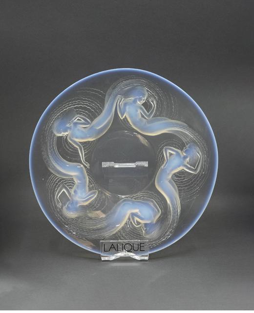 独角鹿西洋古董 1932年法国水晶工坊莱俪LALIQUE设计出品「Calypso 海上仙女卡吕普索」主题欧泊水晶盘 商品图0