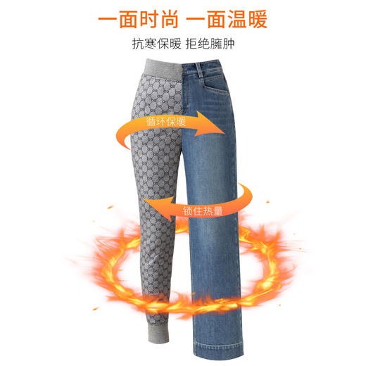 百媚生 羽绒裤女外穿可拆卸高腰显瘦加厚白鸭绒保暖棉裤  85CF314 商品图1