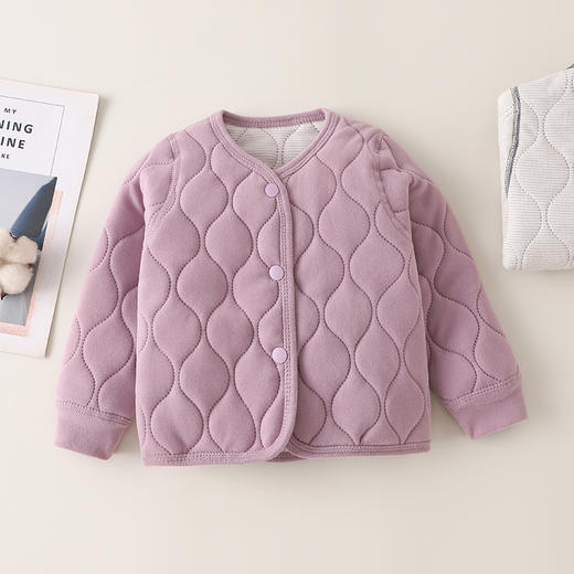 【现货39/件】【蚕丝羊毛加厚棉袄校服神器】儿童保暖上衣秋冬三层夹棉内穿外套 商品图4