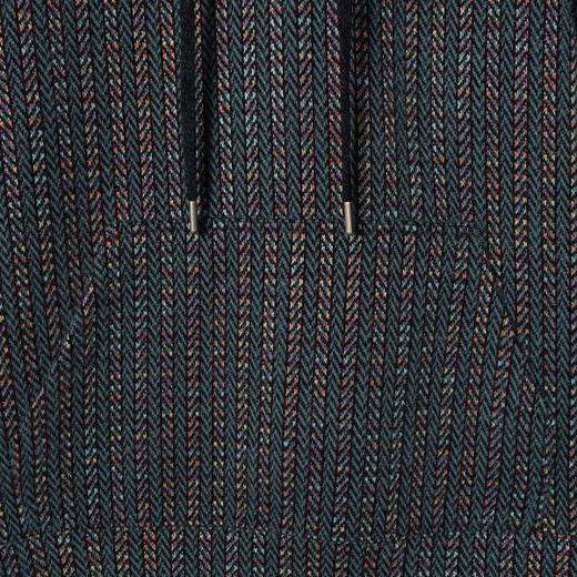 WY1196SDSA男士秋冬新款痞帅男装潮牌彩色竖纹连帽卫衣高街绒毛百搭上衣 商品图3