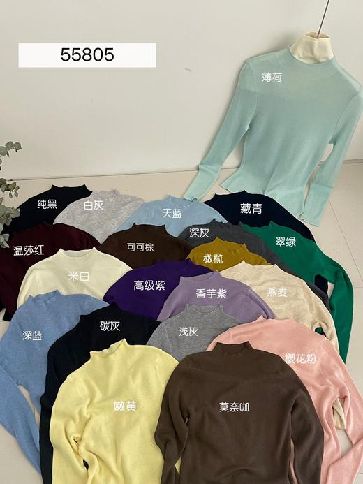 PIANAI冷小姐# 多色【半高领】羊毛打底衫 商品图0