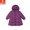 棉果果冬季新品女童涤丝纺羽绒保暖加厚紫色长款羽绒服M422102925605 商品缩略图1
