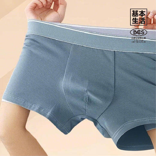 【白禾】基本生活男士平角内裤（2条装）-Ⅳ（两条装 颜色随机） 商品图5