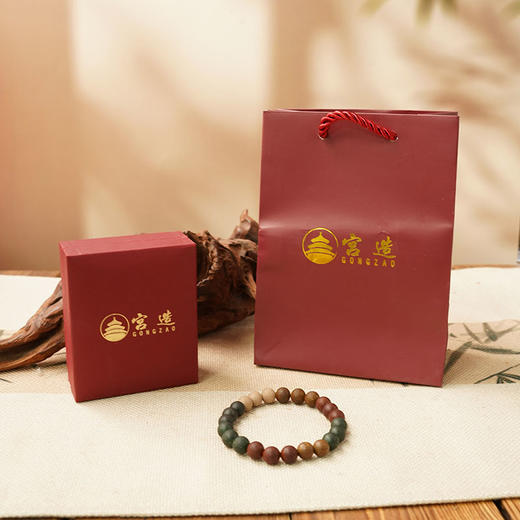 宫造 五行合香念珠手串 礼盒包装 商品图5