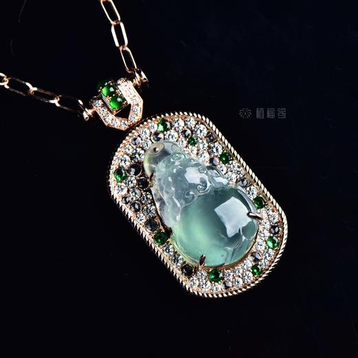 【福满心足】玻璃种翡翠貔貅项链-GZ12210051 商品图2