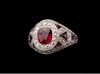独角鹿西洋古董 1910年代欧洲出品铂金镶嵌红宝石及钻石戒指 商品缩略图2