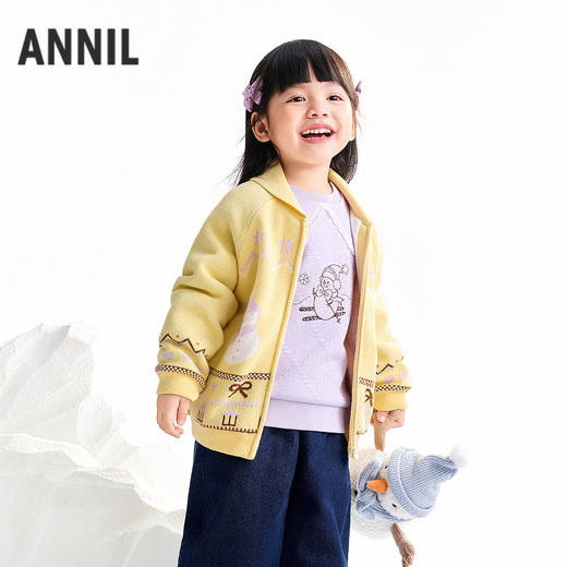 【实体店同款】女童针织开衫冬季新款安奈儿童装XG544028 商品图0