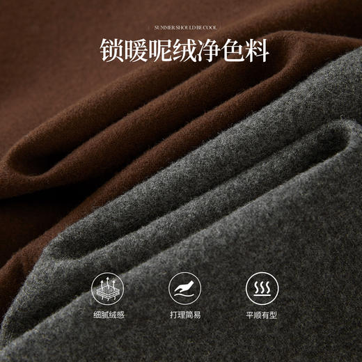 【10/29新品】熙世界知识分子风毛呢半身裙女高腰复古a字百褶短裙2025秋冬新款 商品图3