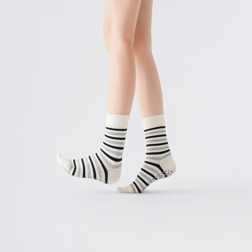 秋冬新品条纹压力款瑜伽袜女束缚压力防脱落舞蹈普拉提地板袜 商品图1