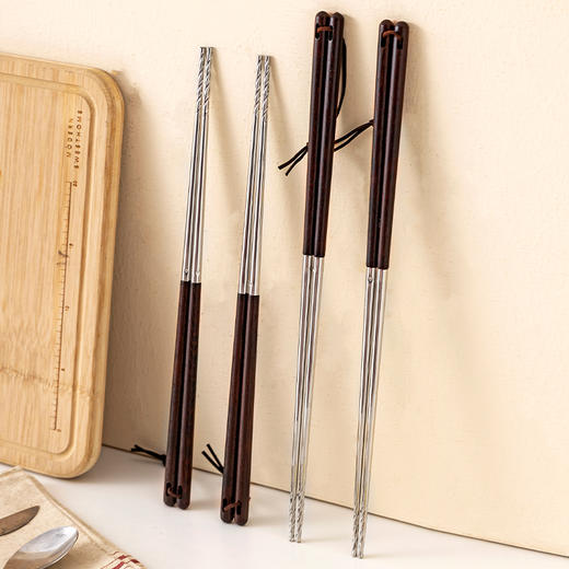 摩登主妇316不锈钢筷子厨房专用炸东西的长筷子油炸耐高温火锅筷 商品图4