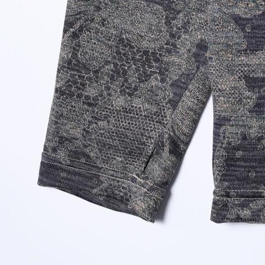 T4919SDSA男士秋冬新款痞帅男装潮流撞色植物花卉印花半高领长袖T恤潮 商品图4