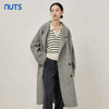 NUTS商场同款秋冬季高级感气质宽松双面手工呢料长外套女4491503A2 商品缩略图0