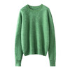 丁摩 山羊绒衫女拉绒圆领毛衣无缝慵懒风拉绒纯色羊毛针织N3330 商品缩略图4