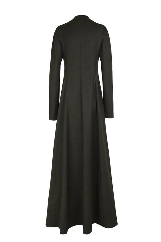 Cortana 25AW 墨绿色初剪羊毛羊腿袖骑士连衣裙 商品图7