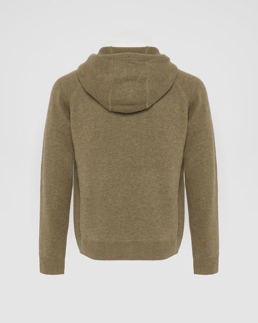 Yves Salomon - HOODIE KNITWEAR - CARDAMONE - 男装 - 针织衫 - 豆蔻绿 商品图1