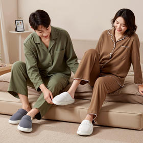 【小来】粉丝专享🧧【LIDANI 防水防污情侣棉拖】五色可选，35-44码可穿，情侣同款，格纹鞋面，柔软触感，防滑耐磨，脚底柔软