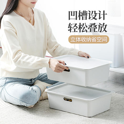 【茶花】9L方形带盖储物盒 商品图2