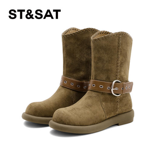 星期六时尚百搭舒适圆头时装靴SSD4116CKC 商品图8