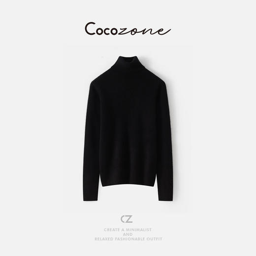 COCO ZONE 刘 一一 【100山羊绒】纯色针织高领羊绒衫 CD2A2705 商品图0