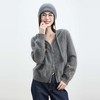 VogoPetite	长绒双开拉链连帽开衫100%山羊绒	BP141F1603 商品缩略图1