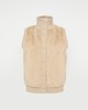 Yves Salomon - VEST MERINOS KNITWEAR/MINK - FICELLE - 女装 - 背心 - 淡灰褐色 商品缩略图0