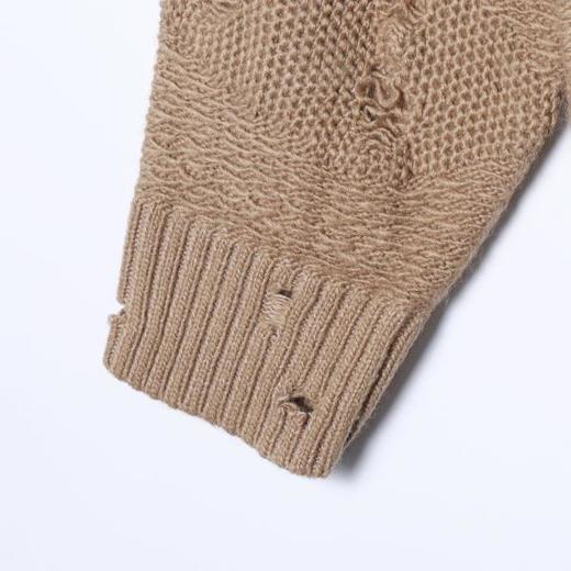 243019SDSA秋冬新款痞帅男装美式勾破纯色纽扣开衫毛衣百搭开衫针织衫 商品图4